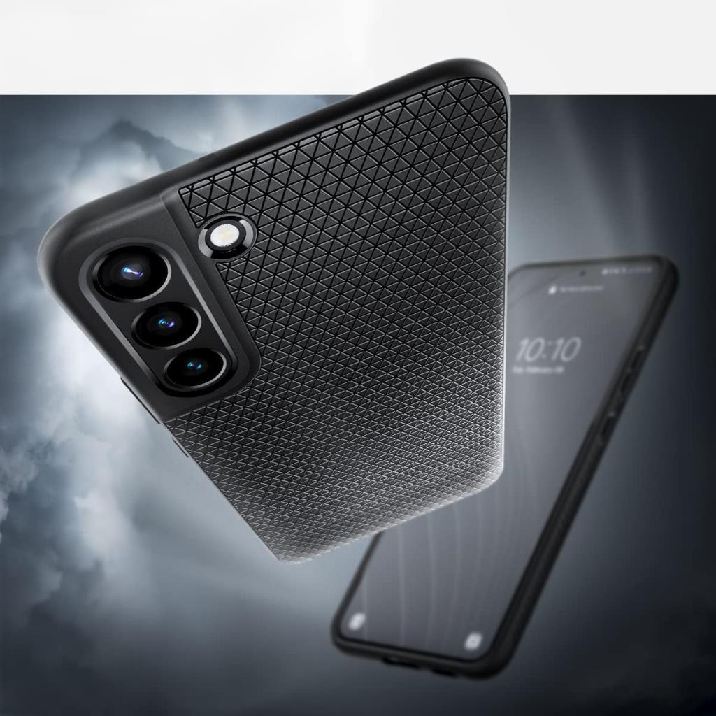 Spigen Samsung Galaxy S22 5G Kılıf Liquid Air Matte Black Siyah – ACS03987  - TEŞHİR