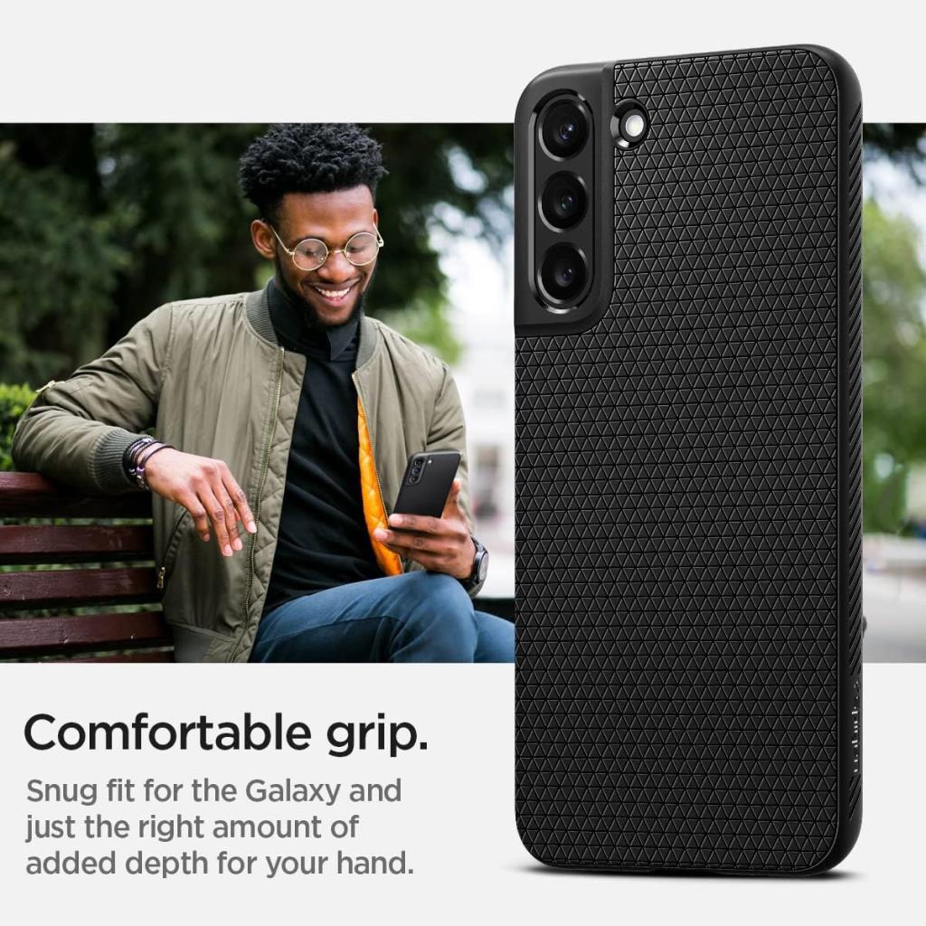 Spigen Samsung Galaxy S22 5G Kılıf Liquid Air Matte Black Siyah – ACS03987  - TEŞHİR