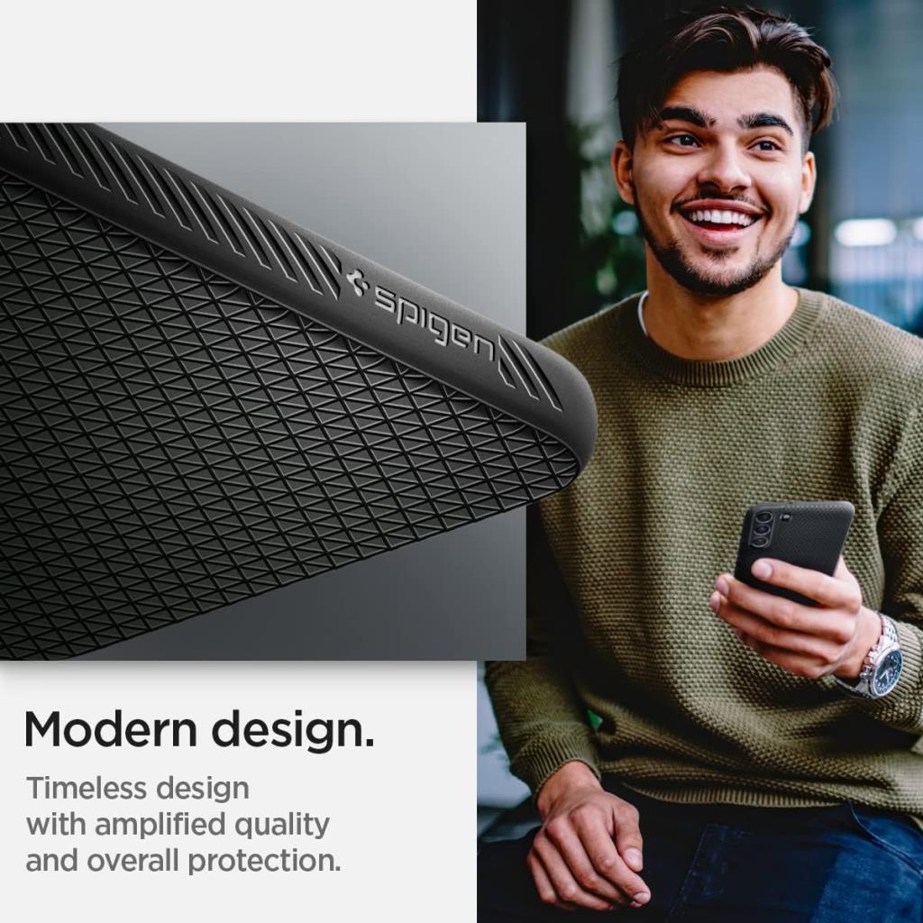 Spigen Samsung Galaxy S22 5G Kılıf Liquid Air Matte Black Siyah – ACS03987  - TEŞHİR