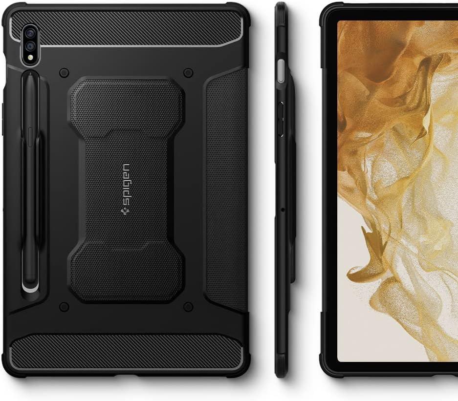 Spigen Samsung Galaxy Tab S8 / Galaxy Tab S7 Kılıf Rugged Armor Pro Siyah – ACS01604 - TEŞHİR