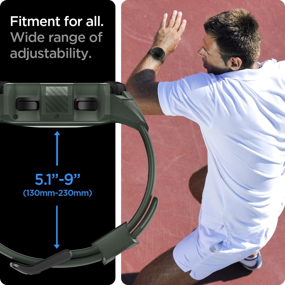 Spigen Galaxy Watch 4 Classic (46mm) Kılıf & Kordon Kayış Rugged Armor Pro Military Green - TEŞHİR