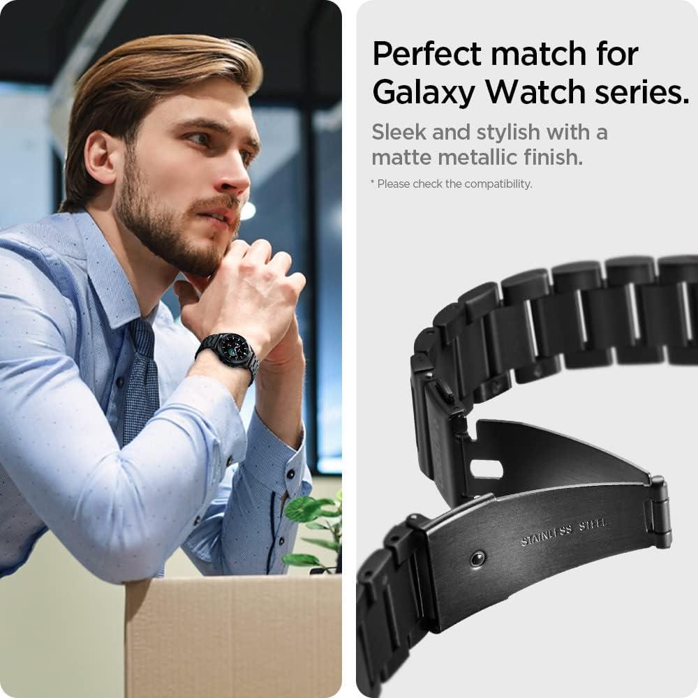 Spigen Galaxy Watch Serileri Uyumlu Kordon Band Modern Fit Black 600WB24980 - Outlet