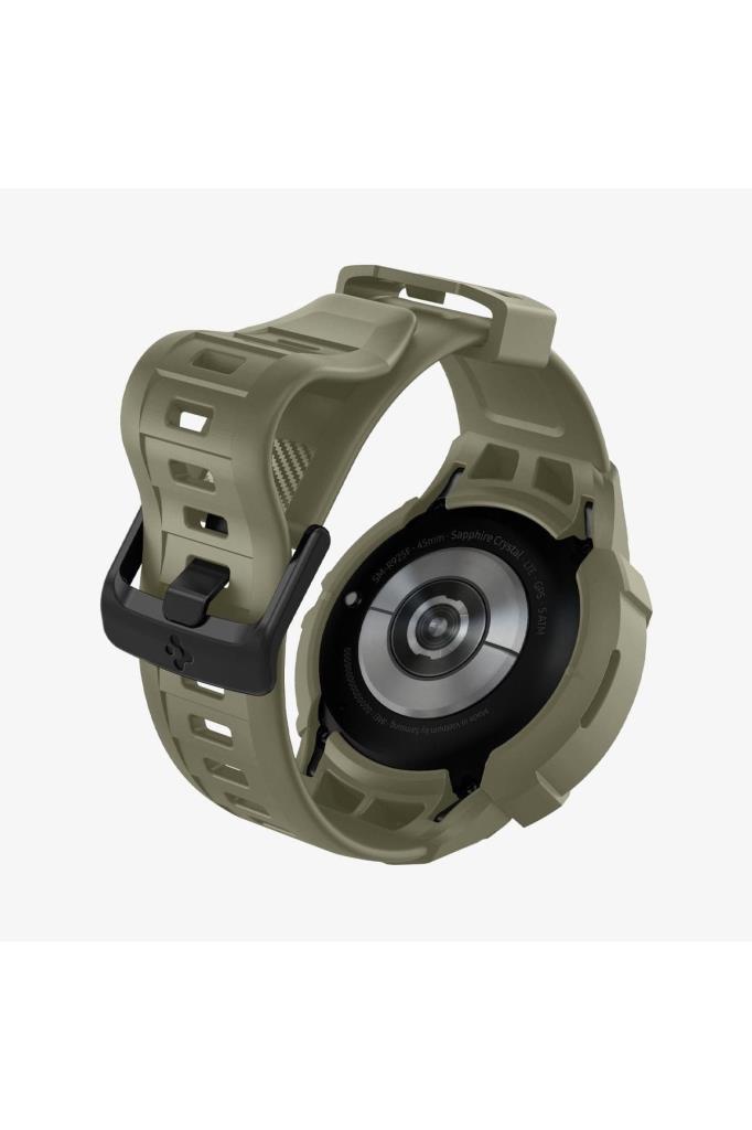Spigen Galaxy Watch 5 Pro (45mm) Kılıf & Kordon Kayış Rugged Armor Pro Vintage Khaki Outlet
