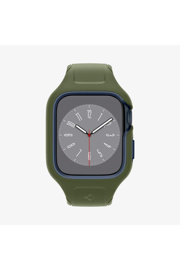 Spigen Apple Watch 45mm (Seri 9/8/7) Kılıf & Kordon Kayış Liquid Air Pro Moss Green Outlet