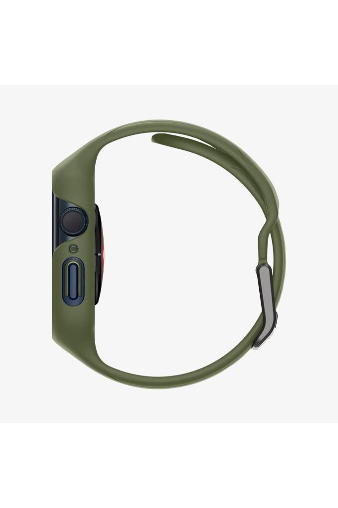 Spigen Apple Watch 45mm (Seri 9/8/7) Kılıf & Kordon Kayış Liquid Air Pro Moss Green Outlet