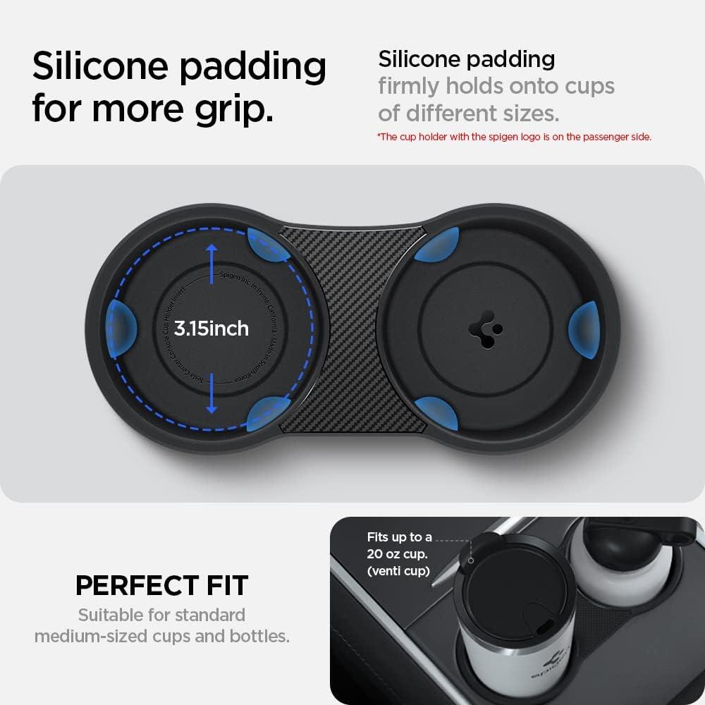Spigen Tesla Model Y & 3 Uyumlu Bardaklık Tutucu T0210 Black - ACP04507