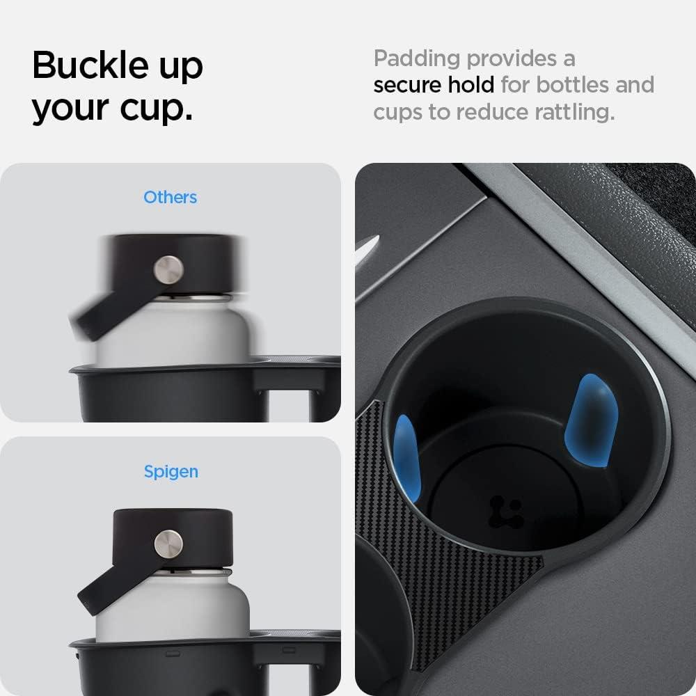 Spigen Tesla Model Y & 3 Uyumlu Bardaklık Tutucu T0210 Black - ACP04507