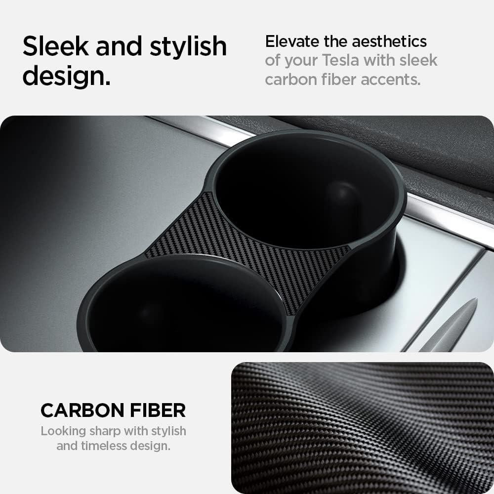 Spigen Tesla Model Y & 3 Uyumlu Bardaklık Tutucu T0210 Black - ACP04507