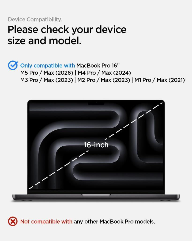 Spigen MacBook Pro 16'' (M5 / M4 / M3 / M2 / M1) Kılıf Thin Fit Crystal Clear - TEŞHİR