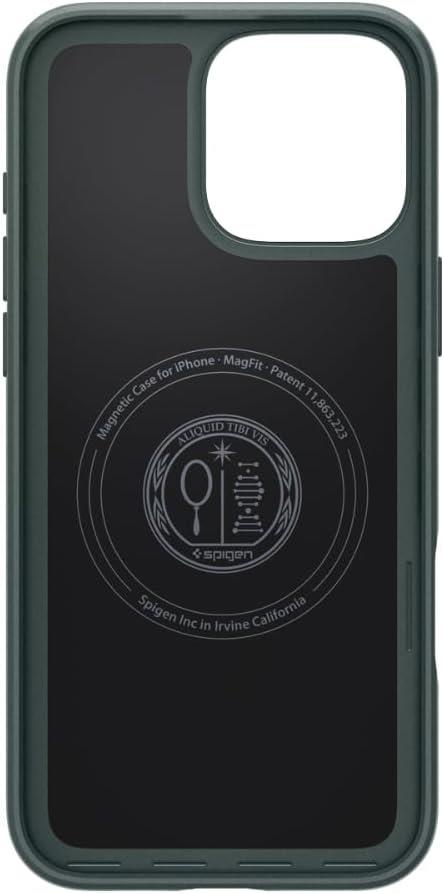 Spigen iPhone 16 Pro Max Uyumlu Thin Fit MagFit MagSafe Kılıf Abyss Green Yeşil - ACS07981 - OUTLET