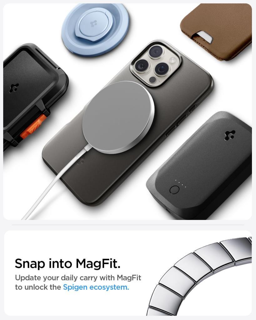 Spigen iPhone 16 Pro Max Kılıf Thin Fit MagFit MagSafe Uyumlu Gri (Metal Slate) - TEŞHİR