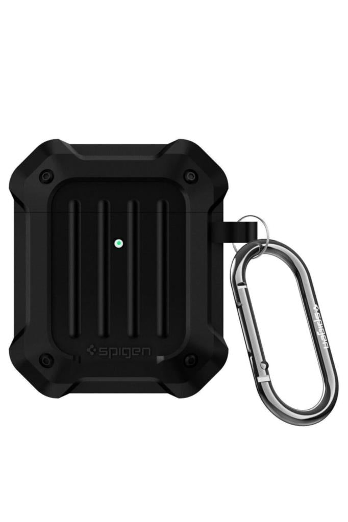 Spigen Tough Armor Black - AirPods (1. ve 2. Nesil) Koruyucu Kılıf (074CS26497) - TEŞHİR