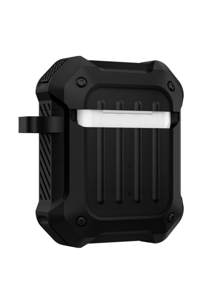 Spigen Tough Armor Black - AirPods (1. ve 2. Nesil) Koruyucu Kılıf (074CS26497) - TEŞHİR