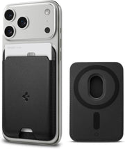 Spigen MagFit iPhone için MagSafe özellikli 3 Kartlı Manyetik Cüzdan Valentinus Wallet Black Outlet