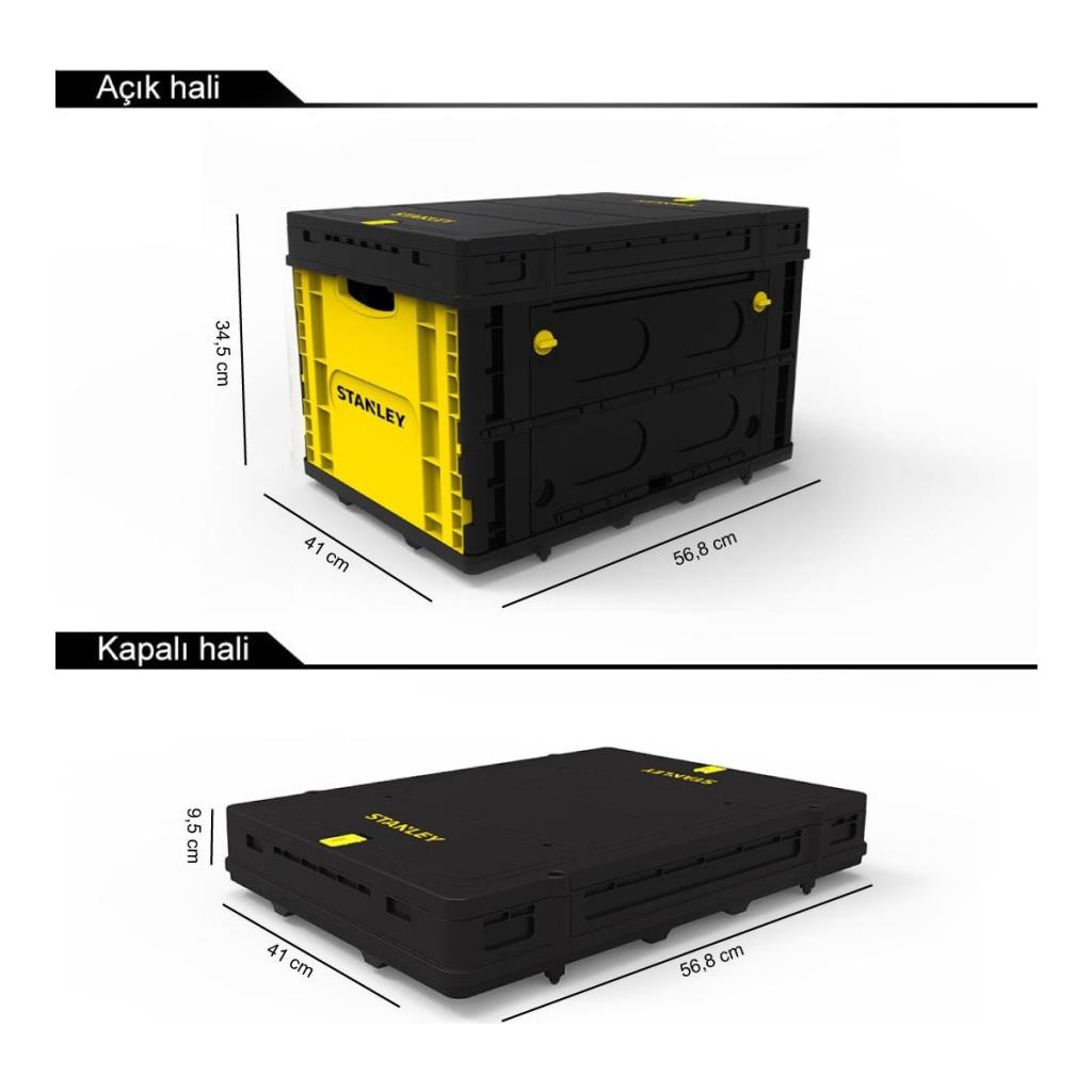 STANLEY FB533L 25Kg Katlanır Kapaklı Çok Amaçlı Taşıma Sepeti