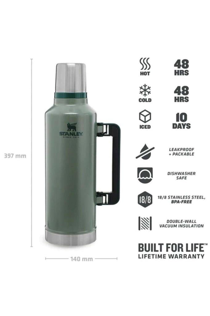 Stanley Klasik Vakumlu Yeşil 2.3 lt Çelik Termos Teşhir