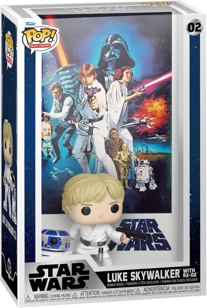 Funko Deluxe POP Movie Poster: Star Wars: A New Hope Luke with R2D2 Renkli Figür