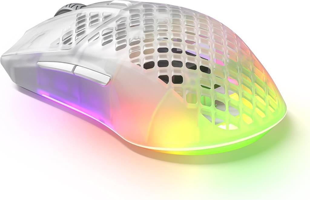 SteelSeries Aerox 3 RGB Ghost Edition Şarjlı Optik Kablosuz Oyuncu Mouse - Teşhir