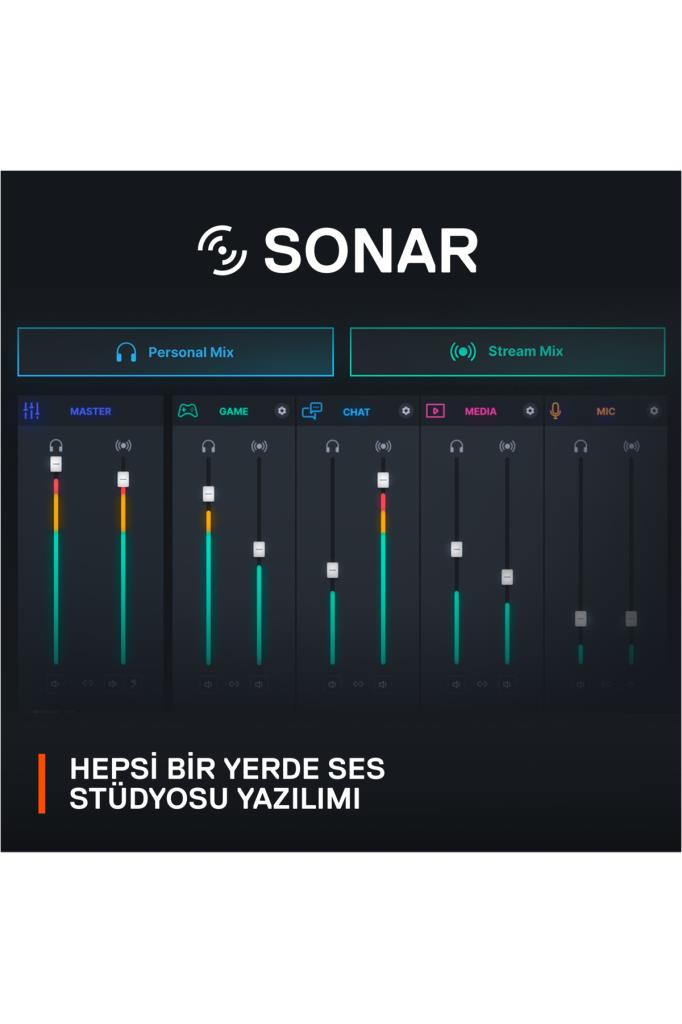 SteelSeries Alias Pro XLR Gaming Mikrofon ve Stream Mikser