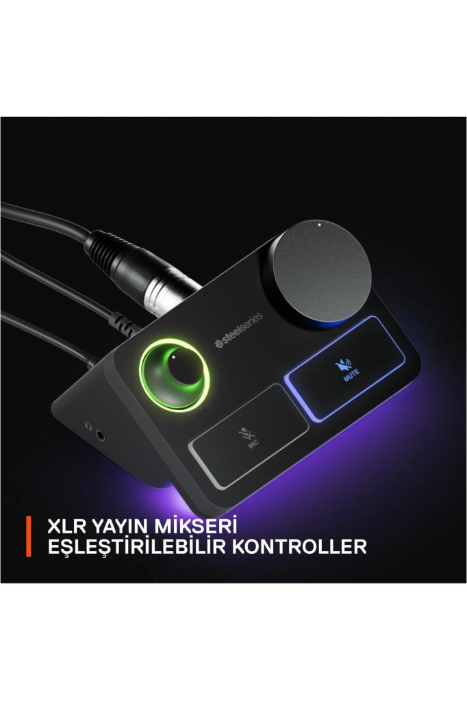 SteelSeries Alias Pro XLR Gaming Mikrofon ve Stream Mikser
