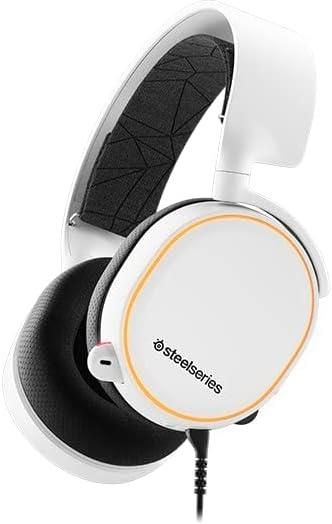 SteelSeries Arctis 5 2019 Edition RGB 7.1 Kablolu Mikrofonlu Kulak Üstü Oyuncu Kulaklığı Beyaz Teşhir