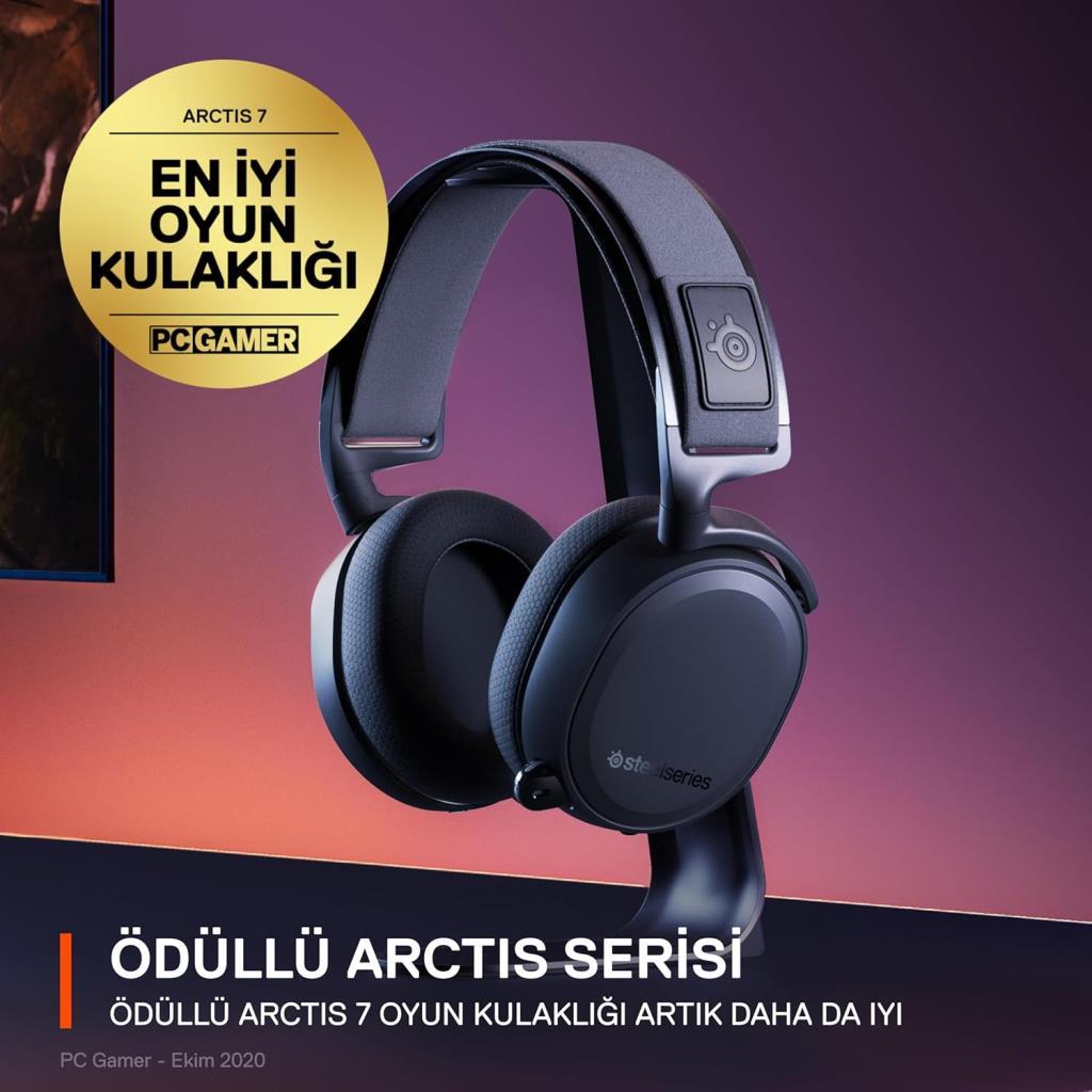 Steelseries Arctis 7p+ Black Wireless Gaming Kulaklık 2.4 Ghz - Siyah - Teşhir