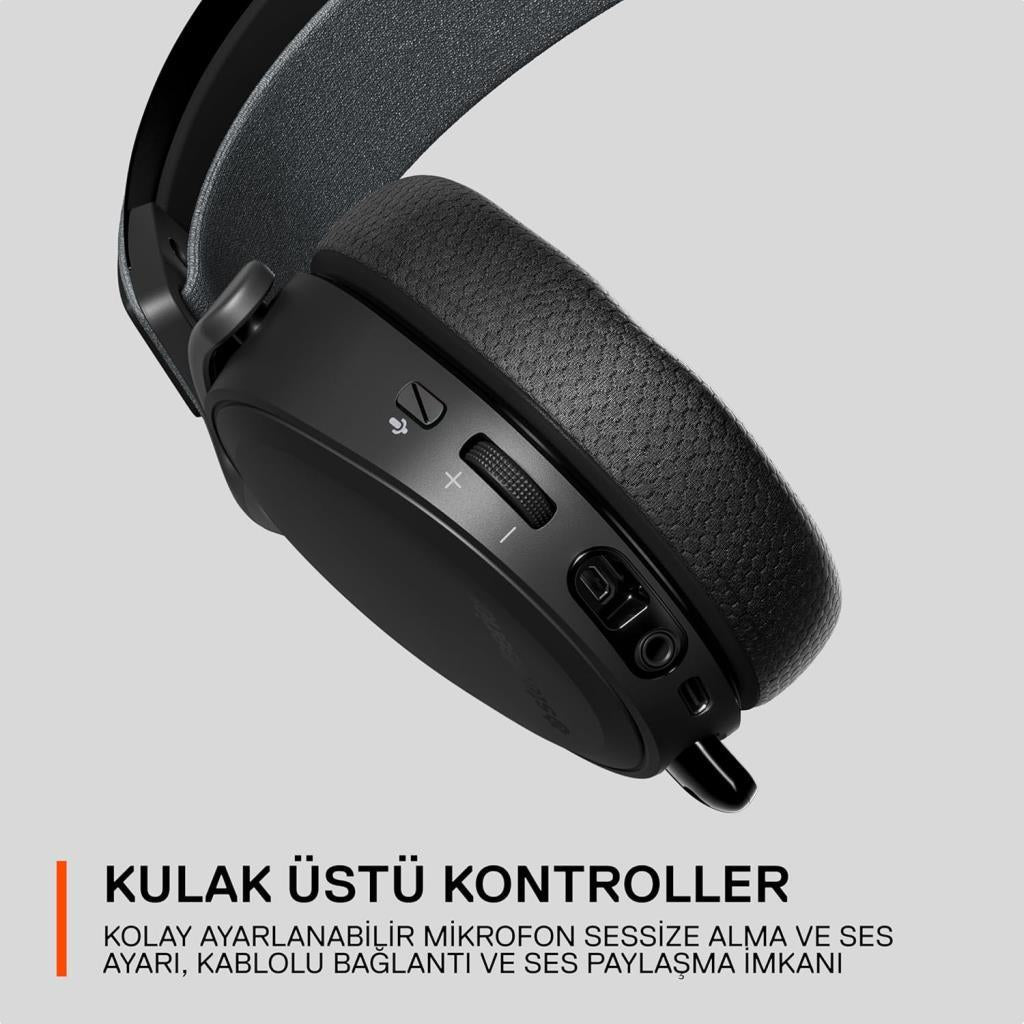 Steelseries Arctis 7p+ Black Wireless Gaming Kulaklık 2.4 Ghz - Siyah - Teşhir