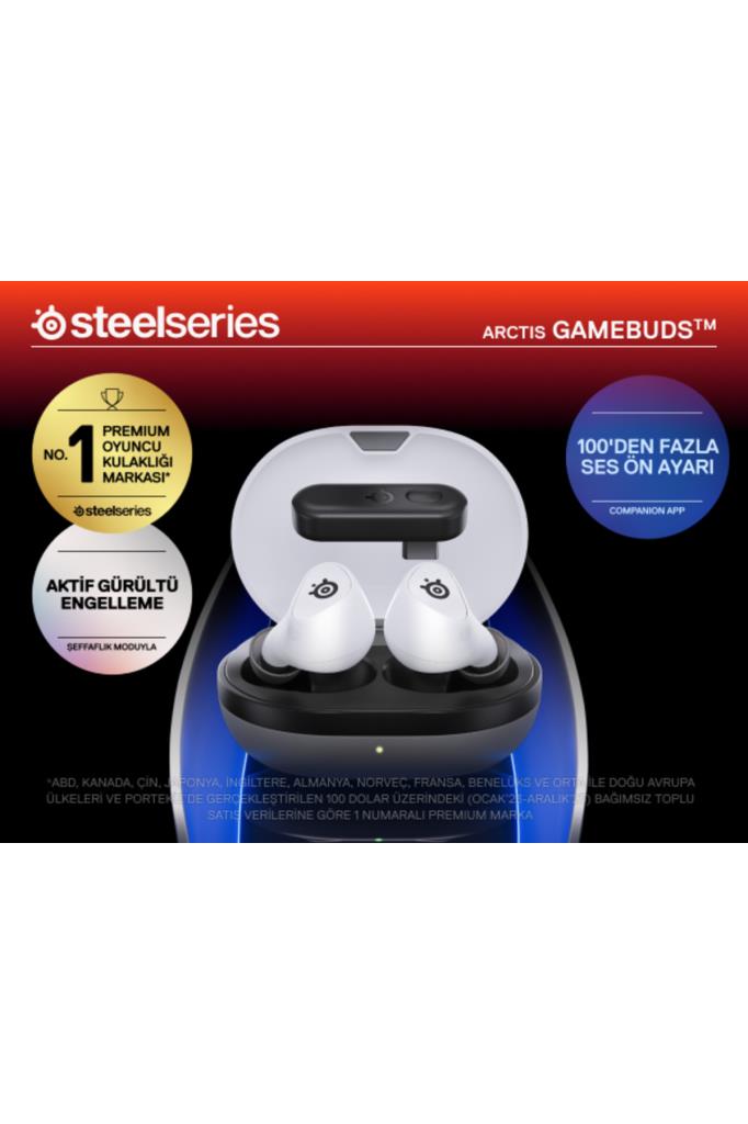 SteelSeries Arctis GameBuds ANC TWS Beyaz Kulak İçi Bluetooth Oyuncu Kulaklığı Outlet