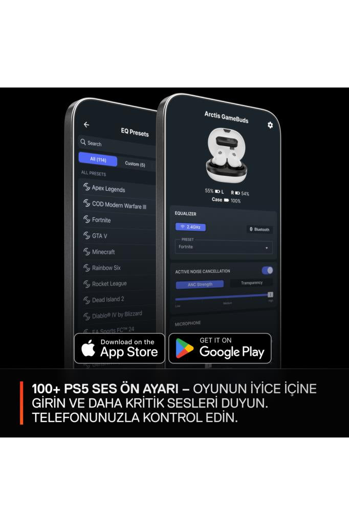 SteelSeries Arctis GameBuds ANC TWS Beyaz Kulak İçi Bluetooth Oyuncu Kulaklığı Outlet