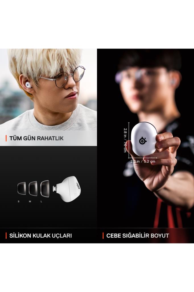 SteelSeries Arctis GameBuds ANC TWS Beyaz Kulak İçi Bluetooth Oyuncu Kulaklığı Outlet