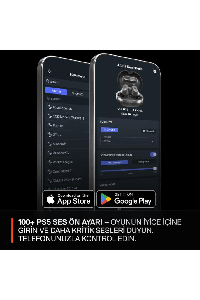 SteelSeries Arctis GameBuds ANC TWS Siyah Kulak İçi Bluetooth Oyuncu Kulaklığı