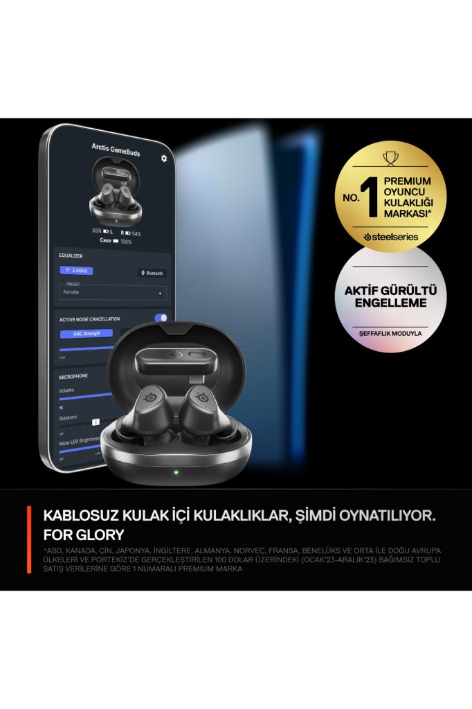 SteelSeries Arctis GameBuds ANC TWS Siyah Kulak İçi Bluetooth Oyuncu Kulaklığı