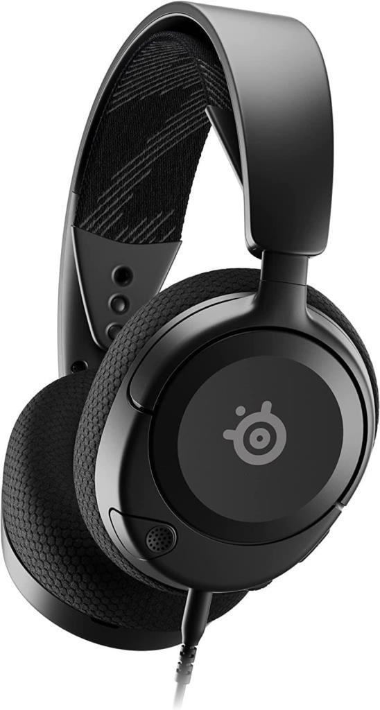 سماعة الألعاب SteelSeries Arctis Nova 1 السلكية السوداء فوق الأذن مع ميكروفون - شاشة