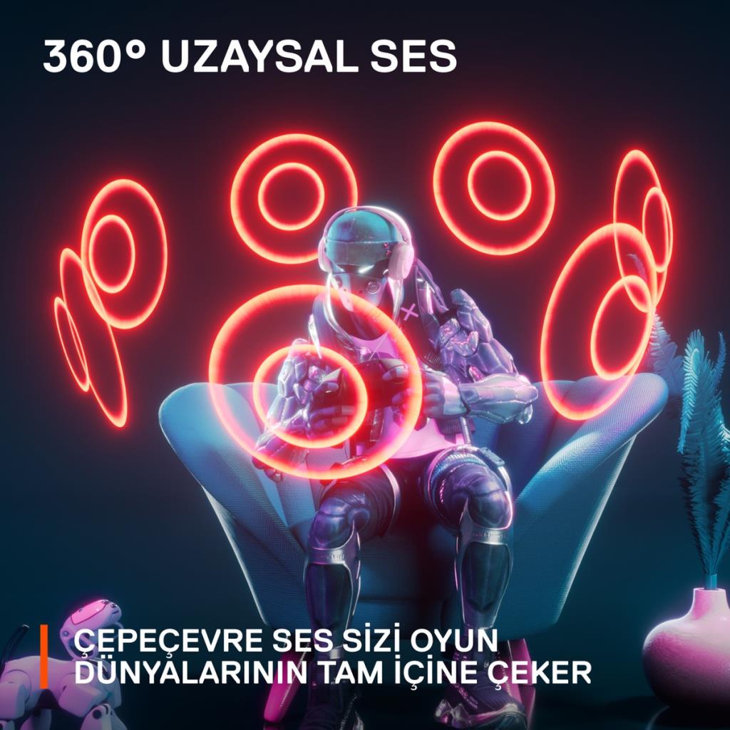 SteelSeries Arctis Nova 1P Beyaz Kablolu Kulak Üstü Oyuncu Kulaklığı - TESHİR