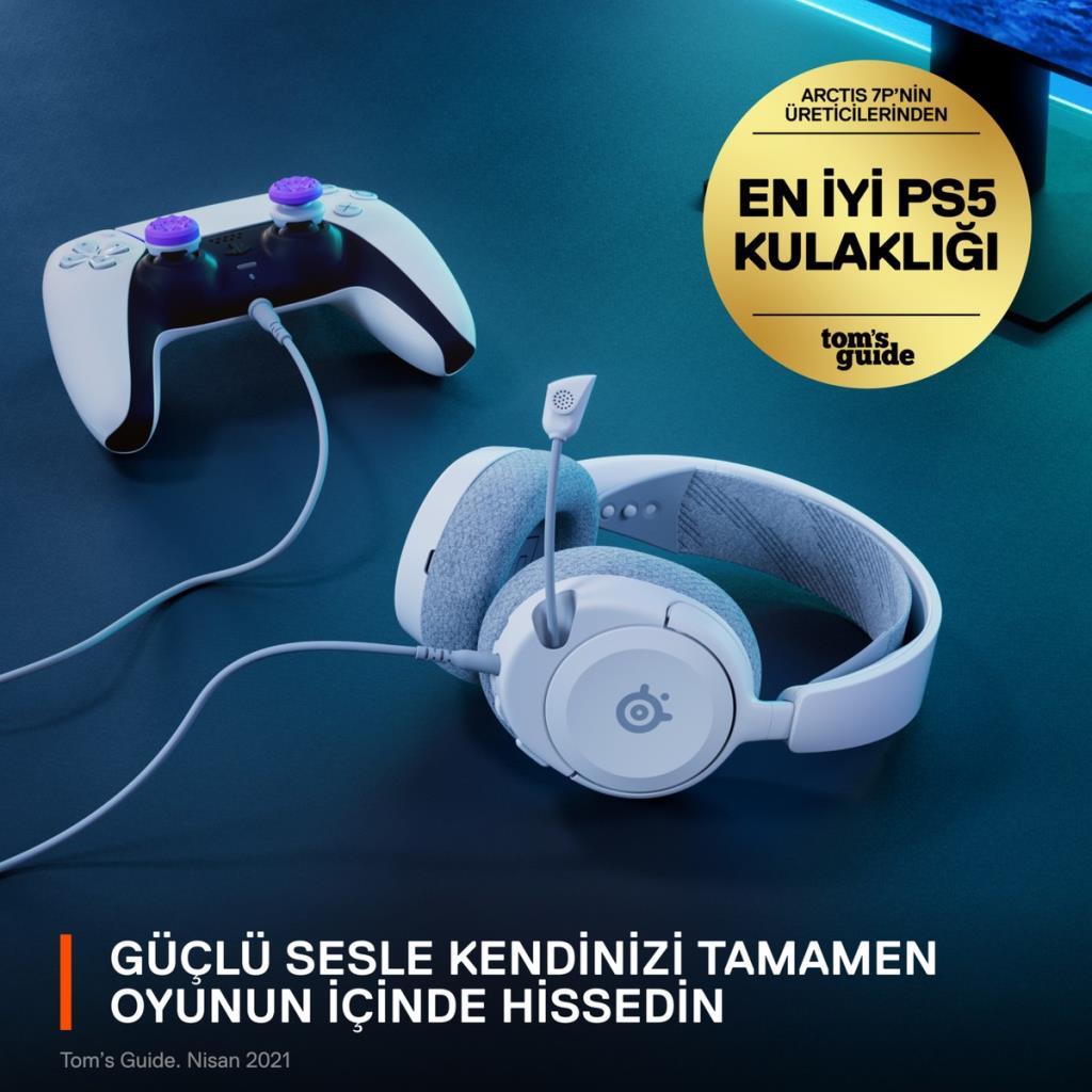 SteelSeries Arctis Nova 1P Beyaz Kablolu Kulak Üstü Oyuncu Kulaklığı - TESHİR
