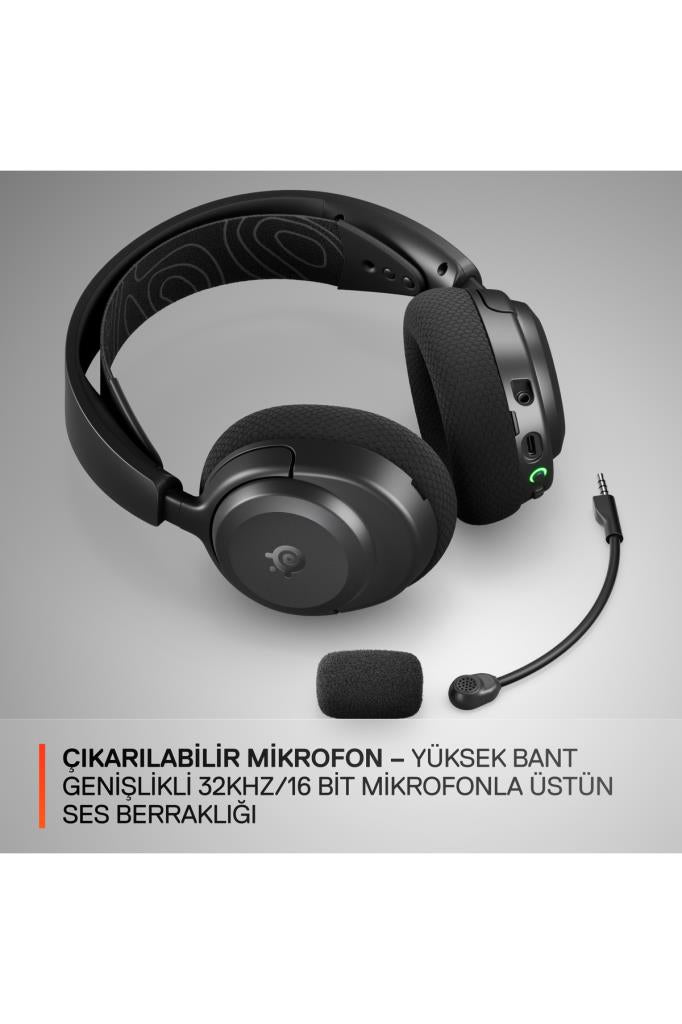 SteelSeries Arctis Nova 3P Siyah Kablosuz Kulak Üstü Oyuncu Kulaklığı Teşhir