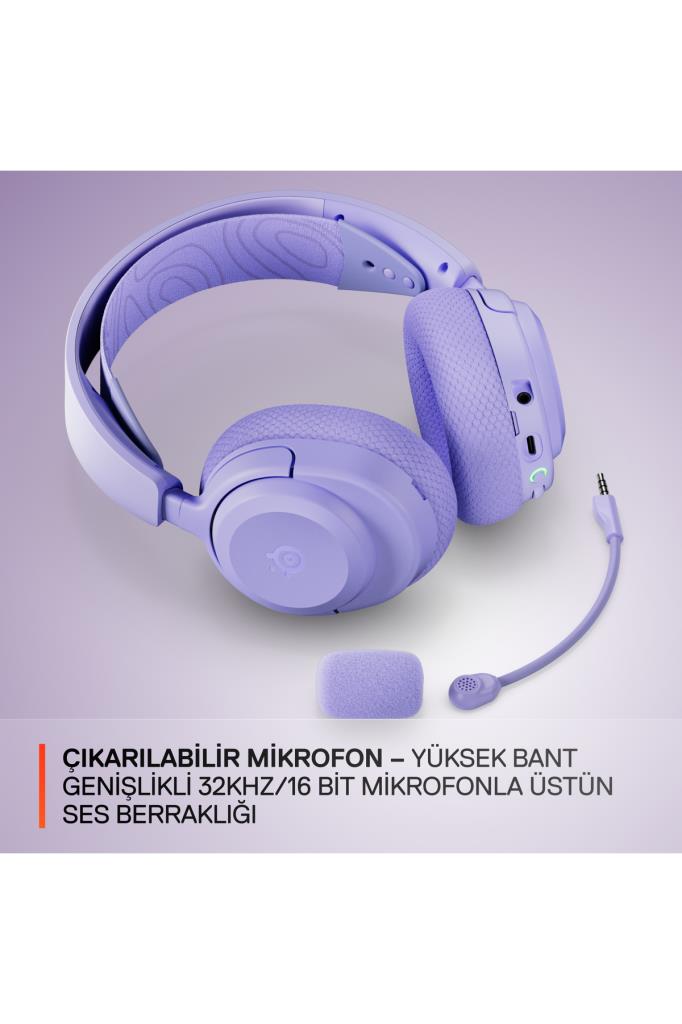 SteelSeries Arctis Nova 3X Mor Kablosuz Kulak Üstü Oyuncu Kulaklığı Teşhir