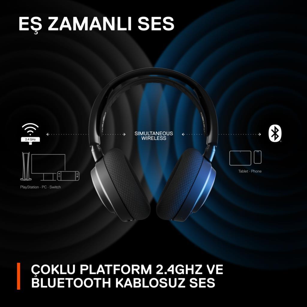 SteelSeries Arctis Nova 7 Wireless Mikrofonlu Kulak Üstü Oyuncu Kulaklığı