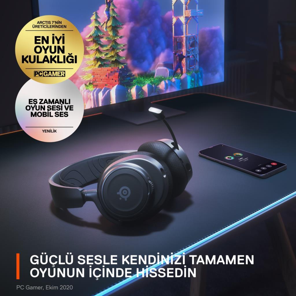 SteelSeries Arctis Nova 7 Wireless Mikrofonlu Kulak Üstü Oyuncu Kulaklığı