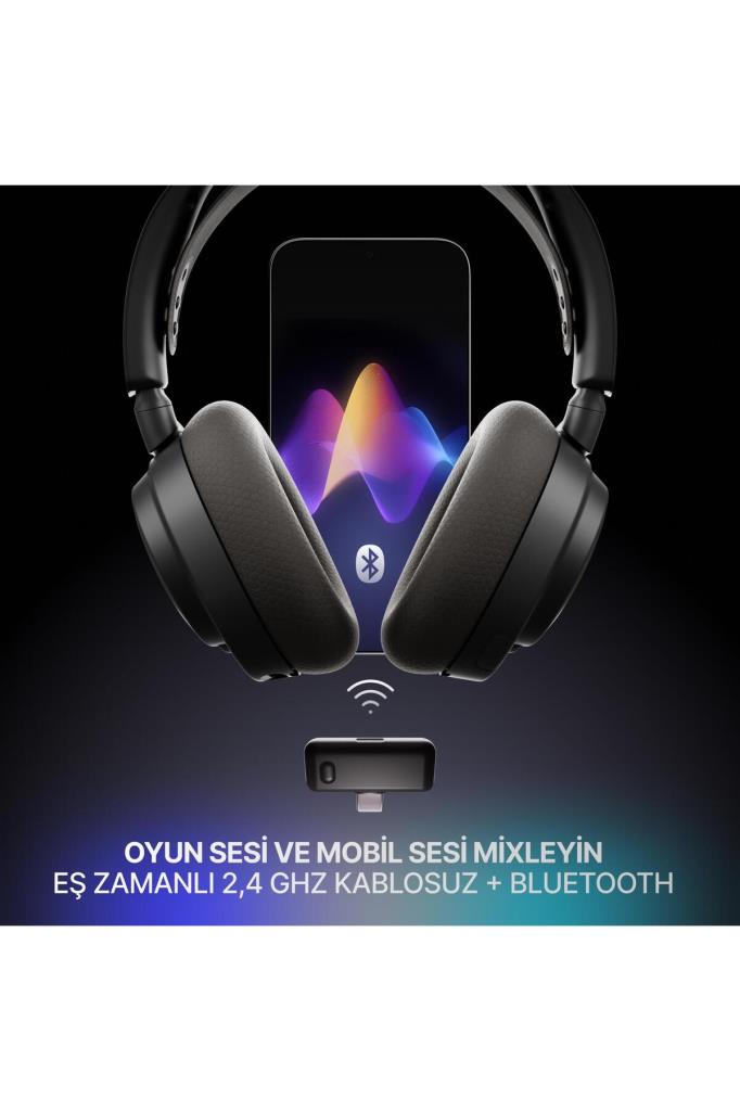 SteelSeries Arctis Nova 7 Gen 2 Siyah Kablosuz Kulak Üstü Oyuncu Kulaklığı Teşhir