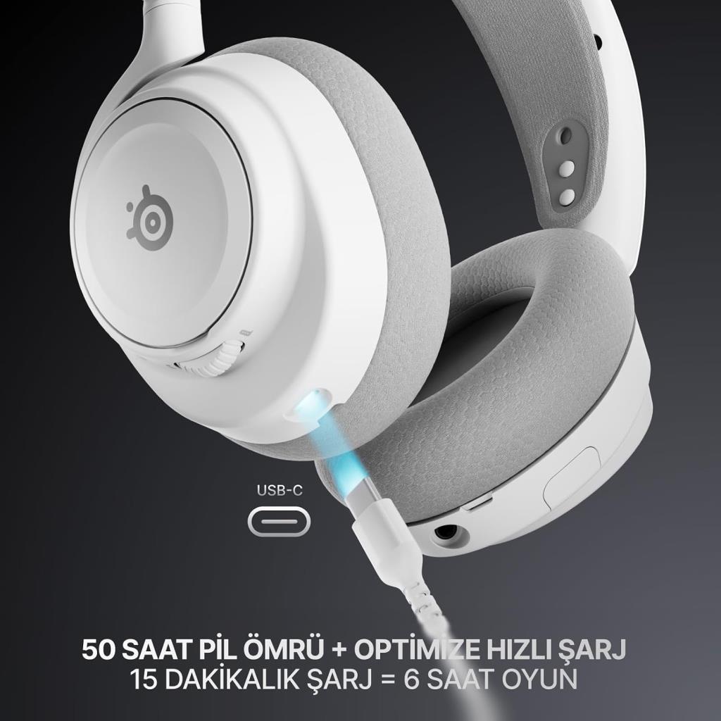 SteelSeries Arctis Nova 7P Gen 2 Beyaz Kablolu/Kablosuz Kulak Üstü Oyuncu Kulaklığı