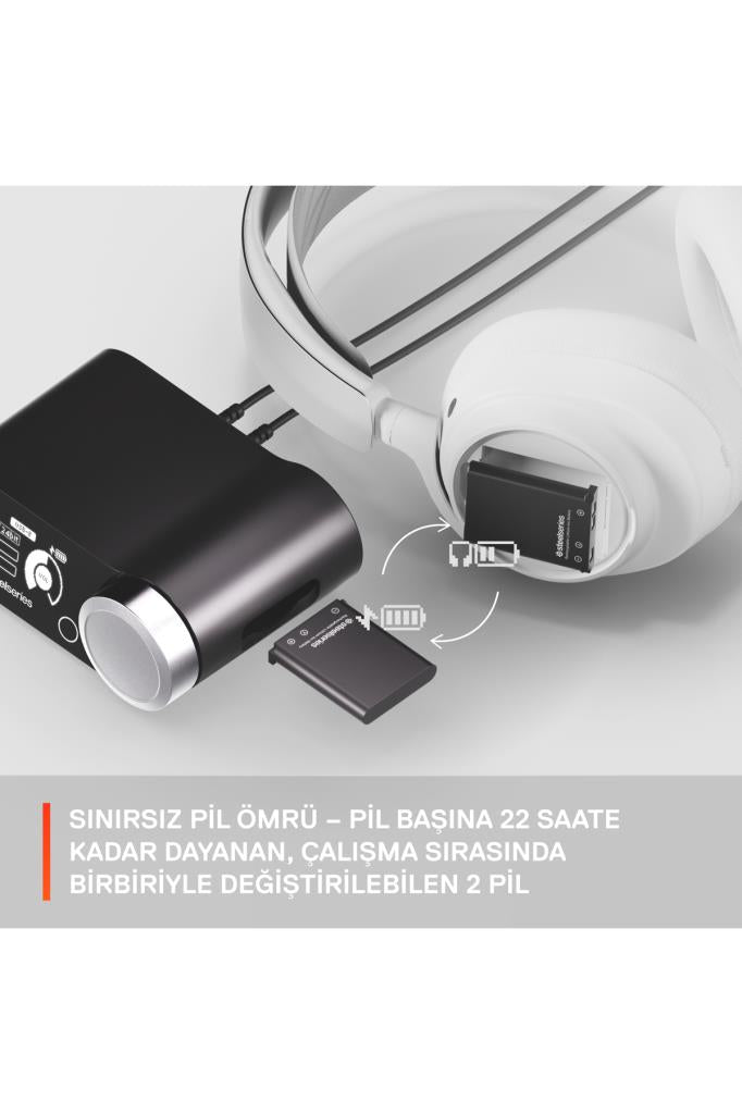 SteelSeries Arctis Nova Pro Beyaz Kablosuz Kulak Üstü Oyuncu Kulaklığı