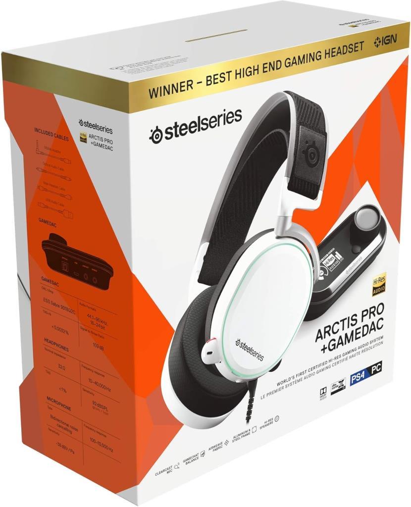 SteelSeries Arctis Pro + GameDAC Kablolu Mikrofonlu Kulak Üstü Oyuncu Kulaklığı Teşhir