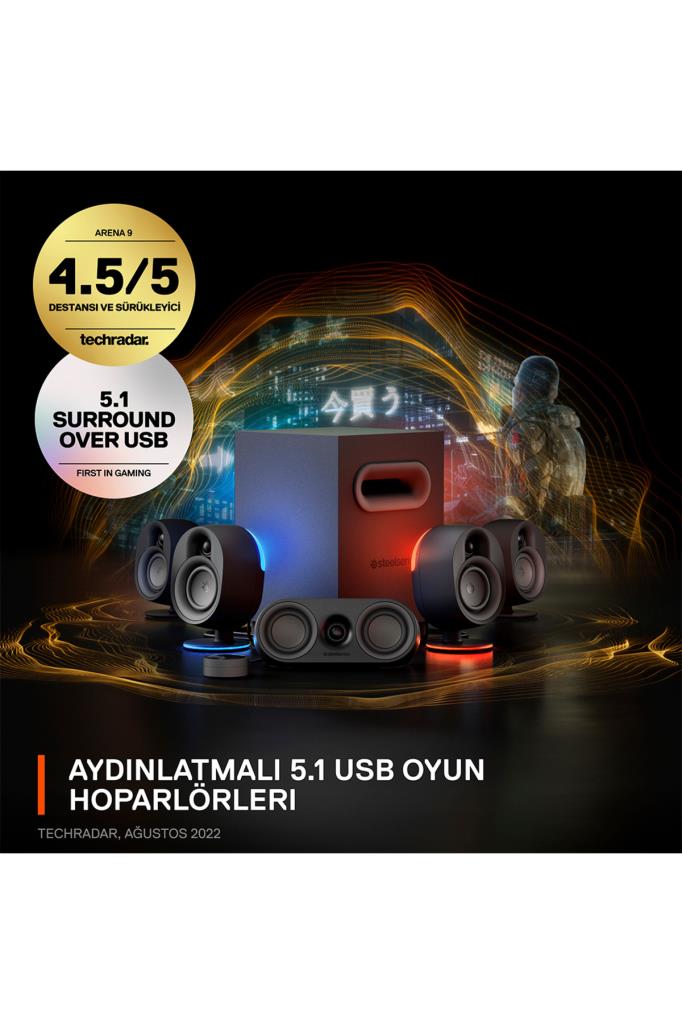 SteelSeries Arena 9 RGB 5+1 Kablosuz Hoparlör Teşhir
