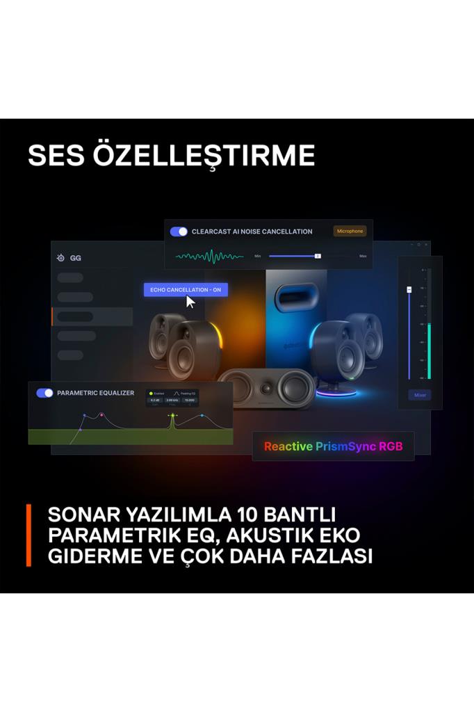SteelSeries Arena 9 RGB 5+1 Kablosuz Hoparlör Teşhir
