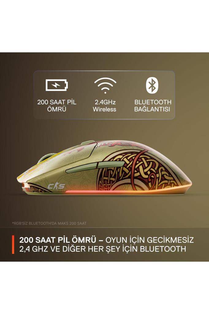 SteelSeries CS2 Dragon Lore Edition ماوس ألعاب لاسلكي ضوئي قابل لإعادة الشحن (عرض)
