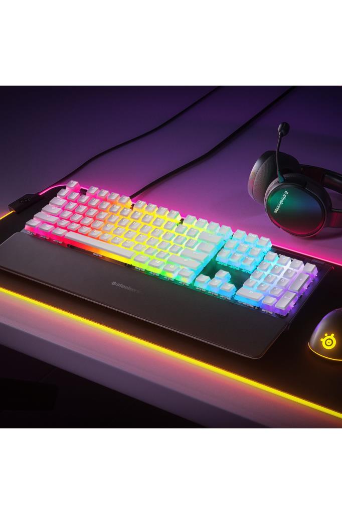 SteelSeries PrismCaps UK Beyaz Tuş Takımı Outlet