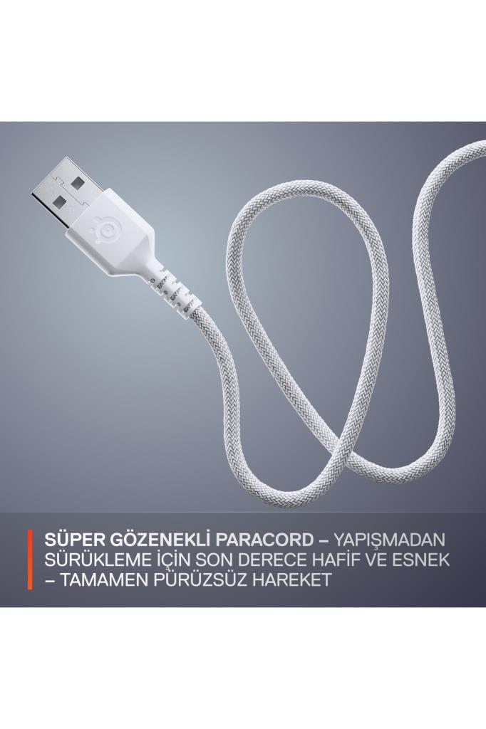 SteelSeries Rival 3 Gen 2 Beyaz RGB Optik Kablolu Oyuncu Mouse Teşhir