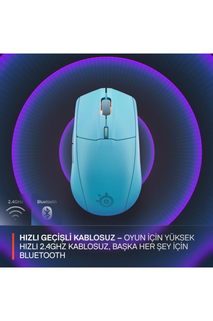 SteelSeries Rival 3 Gen 2 Mavi RGB Optik Kablosuz Oyuncu Mouse Teşhir