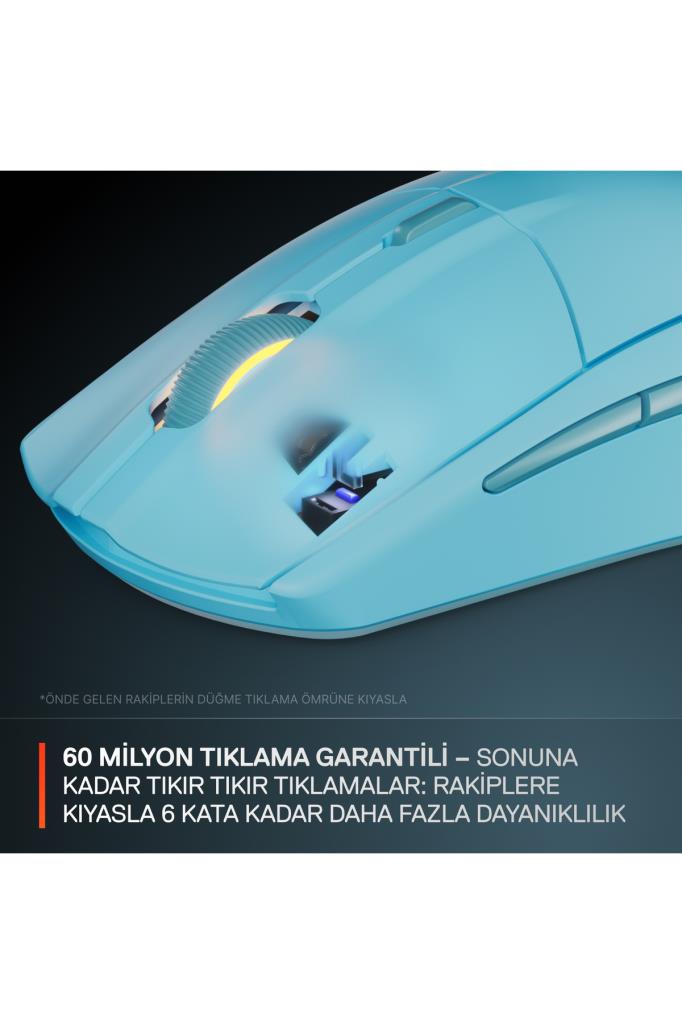 SteelSeries Rival 3 Gen 2 Mavi RGB Optik Kablosuz Oyuncu Mouse Teşhir